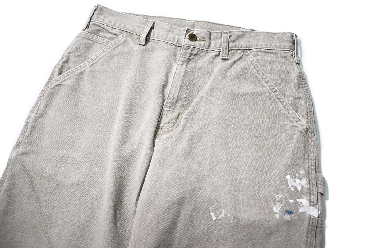画像2: 14' Used Carhartt Duck Carpenter Pants Desert カーハート (2)