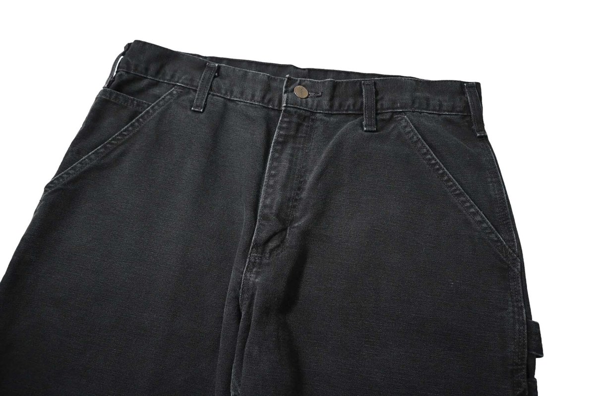 画像2: 06' Used Carhartt Duck Carpenter Pants Black カーハート (2)