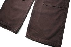 画像3: 23' Used Carhartt Duck Double Knee Carpenter Pants Dark Brown カーハート (3)