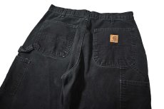 画像4: 06' Used Carhartt Duck Carpenter Pants Black カーハート (4)
