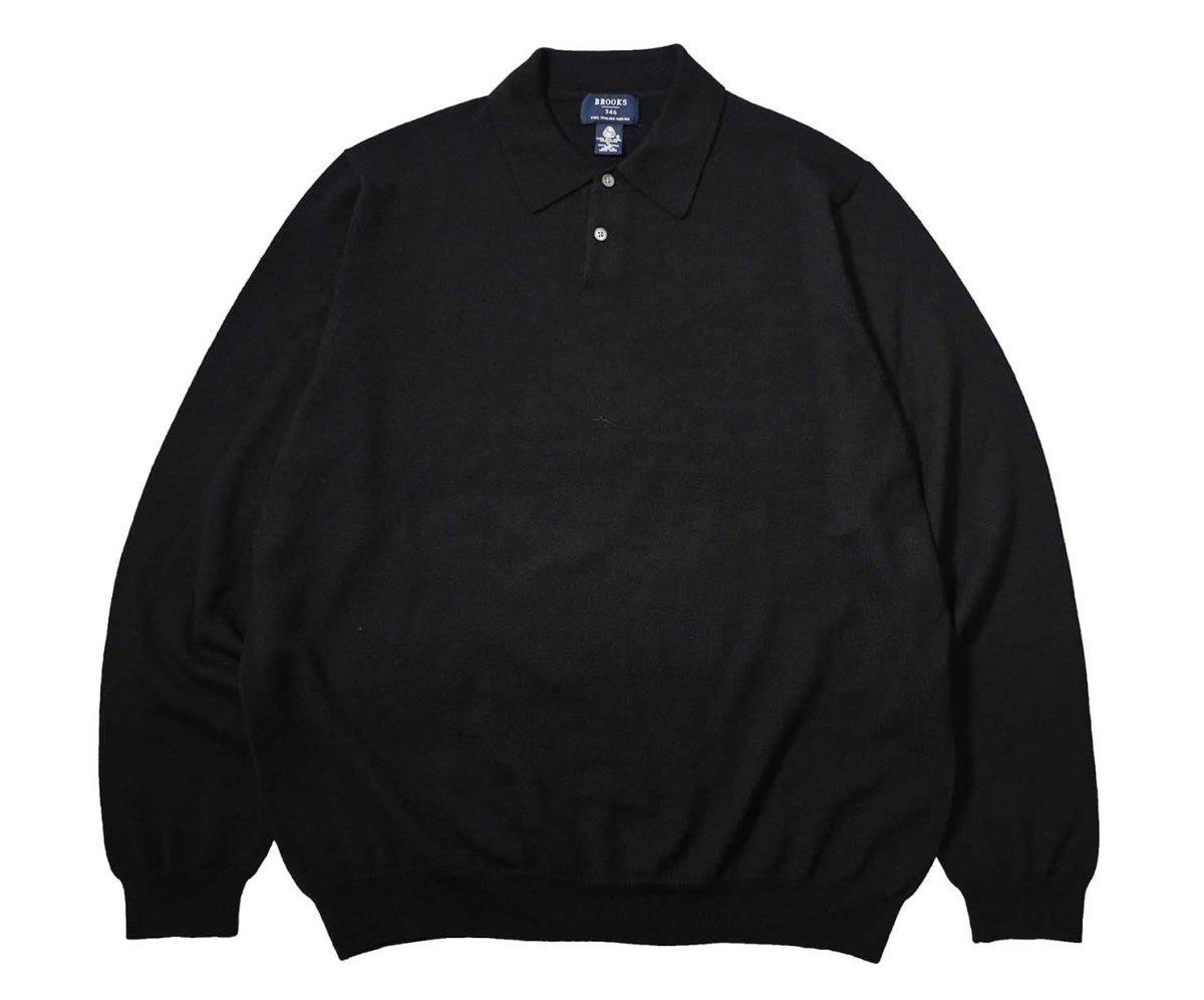 画像1: Used Brooks Brothers High Gauge Knit Polo Black (1)