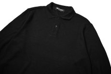 画像2: Used Brandini Rayon High Gauge Knit Polo Black (2)
