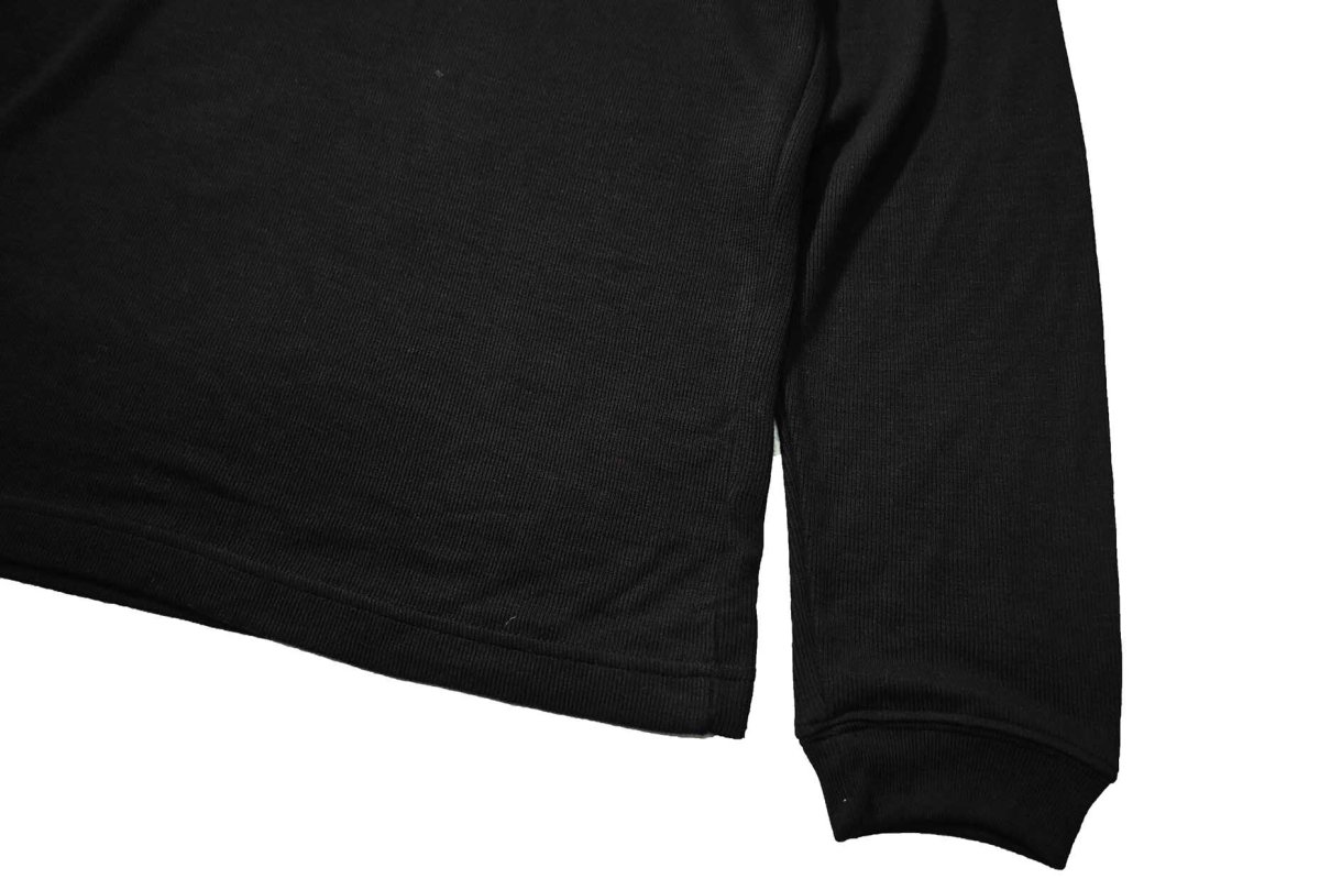 画像3: Used Brandini Rayon High Gauge Knit Polo Black (3)