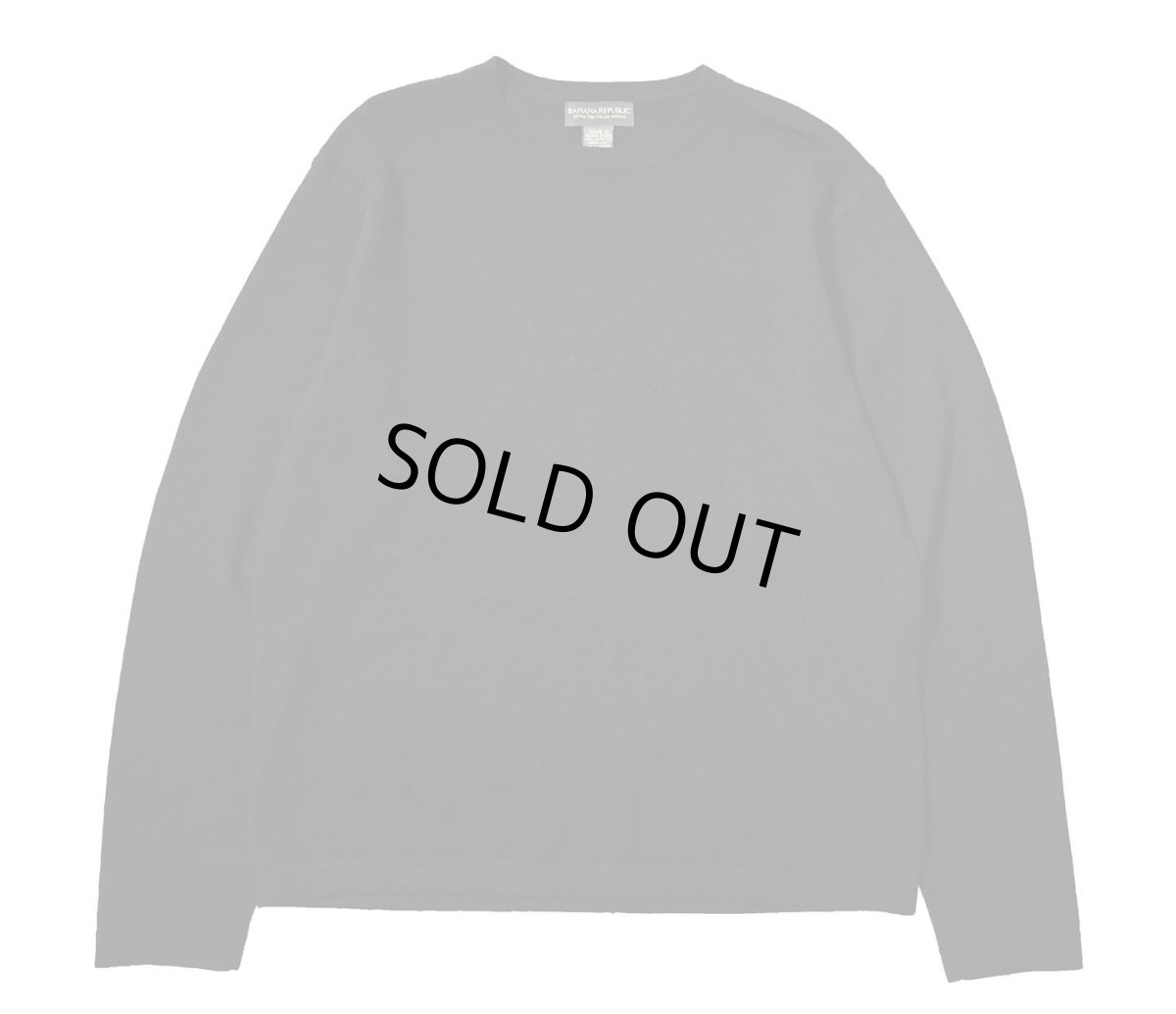 画像1: Used Banana Republic Wool High Gauge Crew Neck Knit Sweater Black (1)