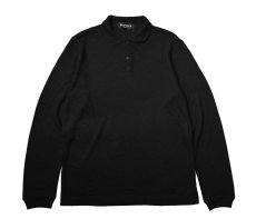 画像1: Used Brandini Rayon High Gauge Knit Polo Black (1)