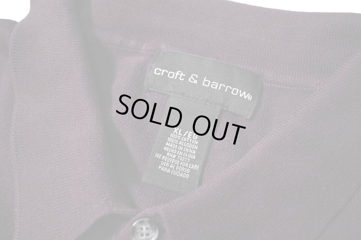 画像4: Used Croft&Barrow Cotton High Gauge Knit Polo Maroon (4)