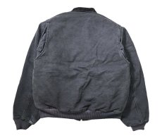 画像2: 07' Used Carhartt Quilted Flannel Lined Duck Bomber Jacket Petrol (2)