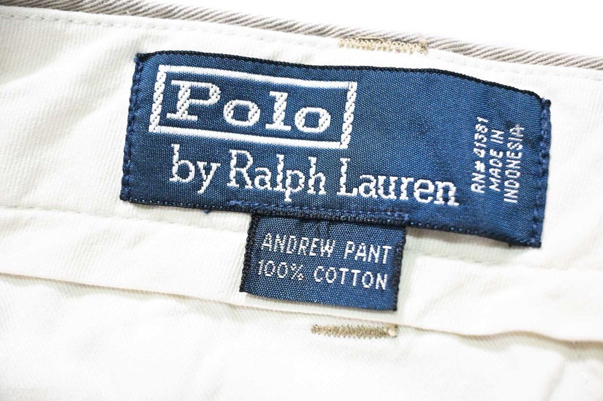 画像6: 90-00s Used Polo Ralph Lauren Andrew Pants Khaki ラルフローレン (6)