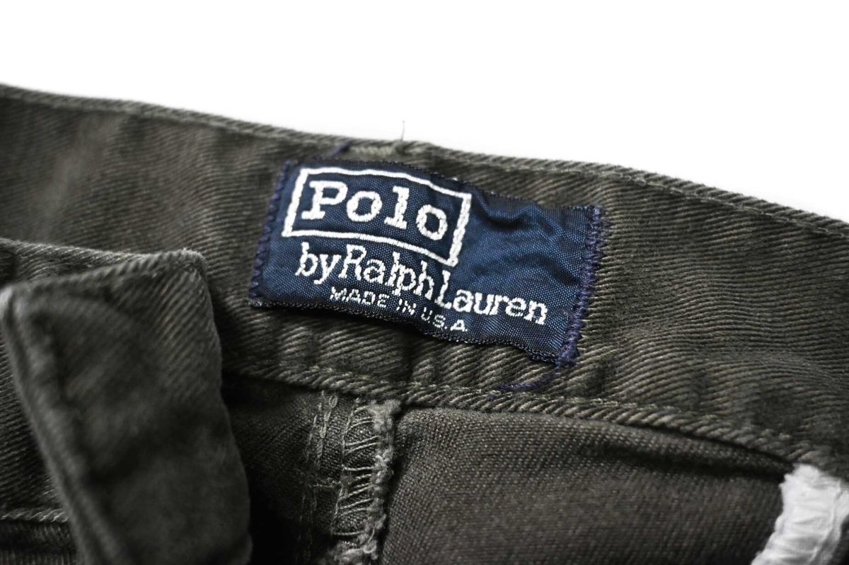画像7: 90-00s Used Polo Ralph Lauren Pleated Chino Trouser Olive ラルフローレン (7)