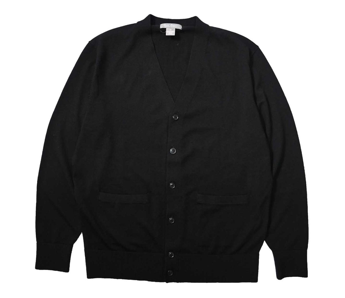 画像1: Used Daniel Cremieux High Gauge Knit Cardigan Black (1)