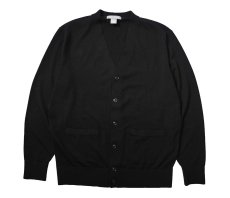 画像1: Used Daniel Cremieux High Gauge Knit Cardigan Black (1)