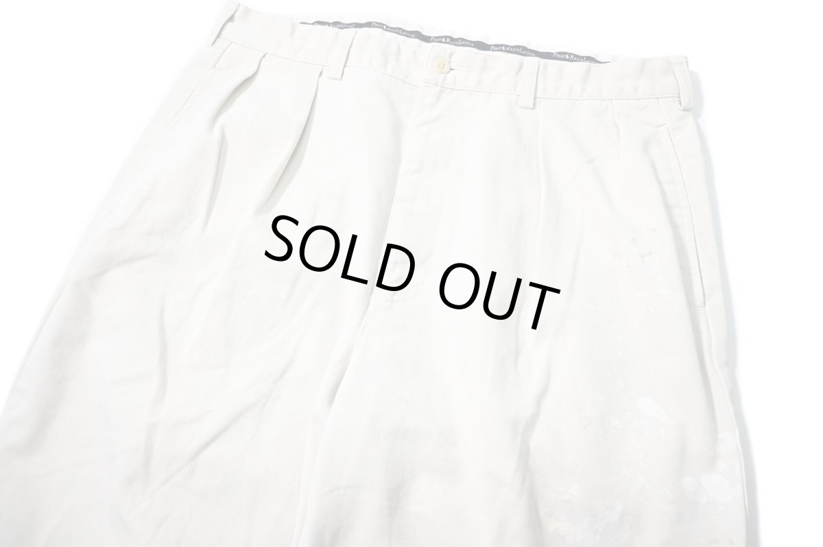 画像2: 90-00s Used Polo Ralph Lauren Andrew Pants Stone ラルフローレン (2)