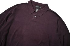 画像2: Used Croft&Barrow Cotton High Gauge Knit Polo Maroon (2)