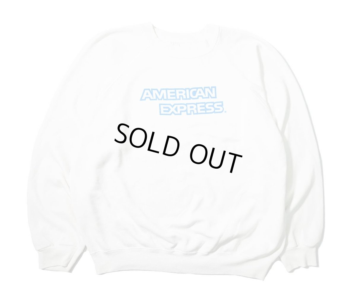 画像1: 80s Used American Express Raglan Sleeve Print Sweat Shirt made in USA (1)