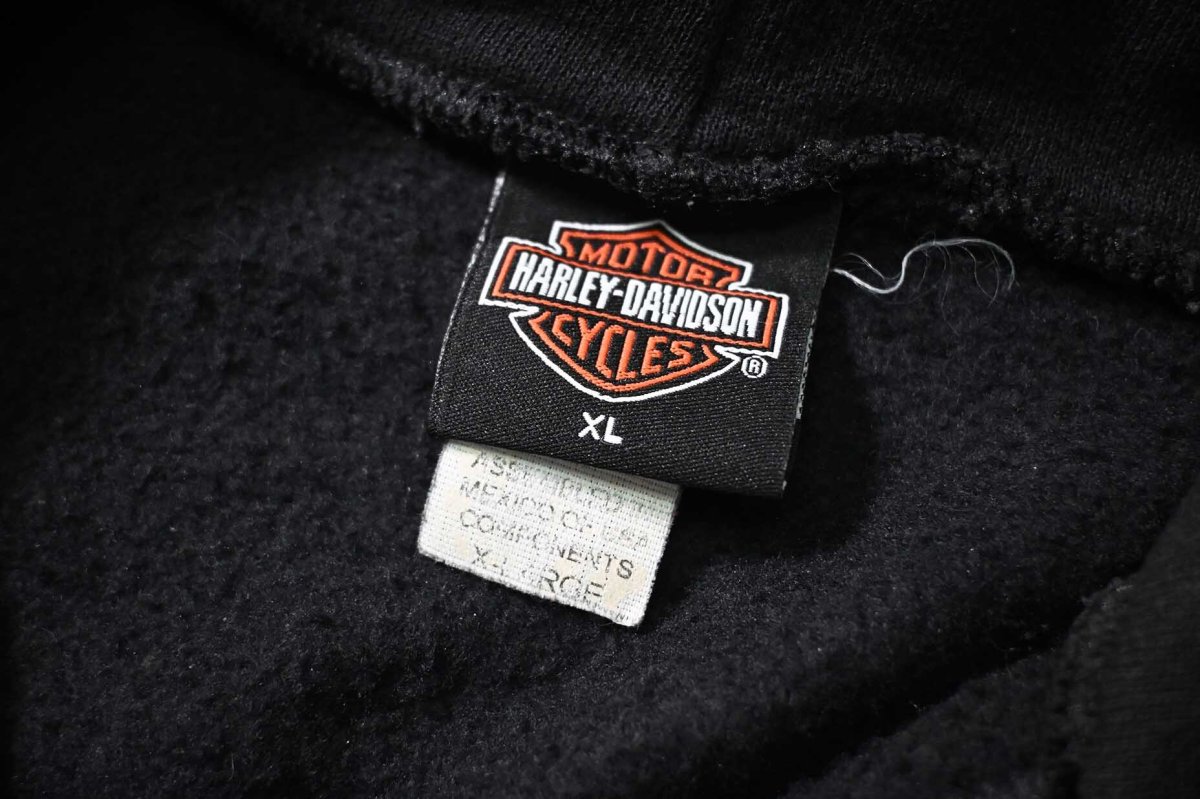 画像5: 00s Used Harley-Davidson Print Zip Sweat Hoodie (5)