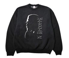 画像1: 90s Used Malcolm X Print Sweat Shirt made in USA (1)