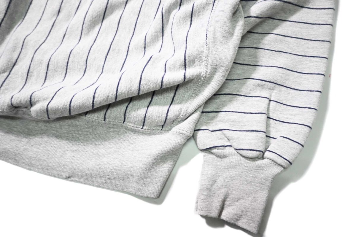 画像3: 90s Used Air Force Academy Stripe Print Sweat Shirt made in USA (3)