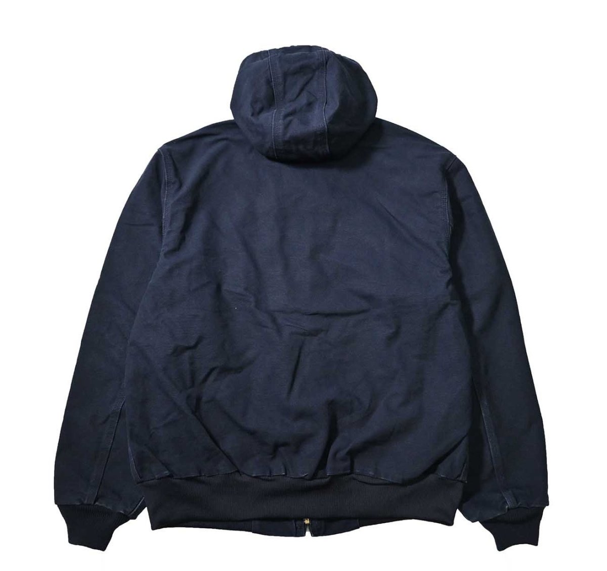 画像2: 17' Used Carhartt Duck Thermal Lined Active Jacket Dark Navy made in USA (2)