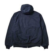 画像2: 17' Used Carhartt Duck Thermal Lined Active Jacket Dark Navy made in USA (2)