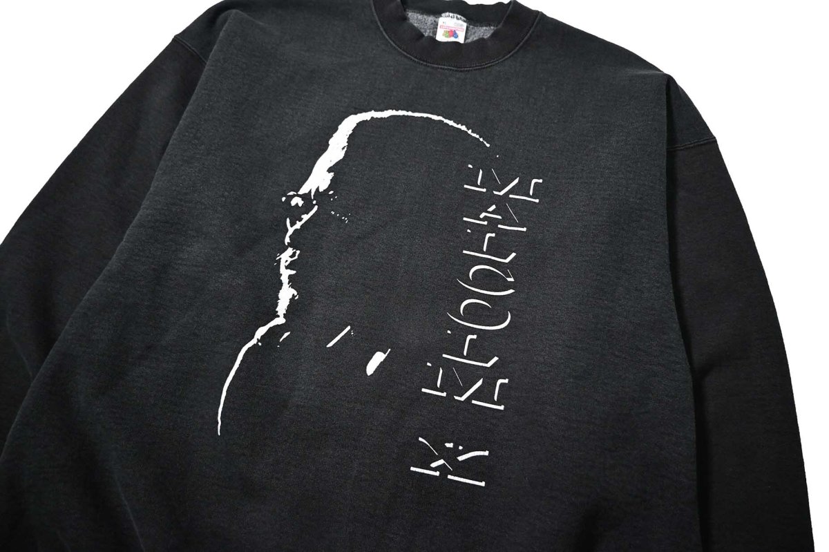 画像2: 90s Used Malcolm X Print Sweat Shirt made in USA (2)