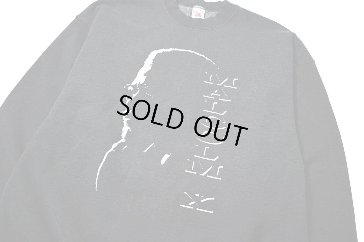 画像2: 90s Used Malcolm X Print Sweat Shirt made in USA (2)