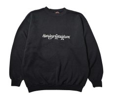 画像1: 90-00s Used Harley-Davidson Embroidered Sweat Shirt made in USA (1)