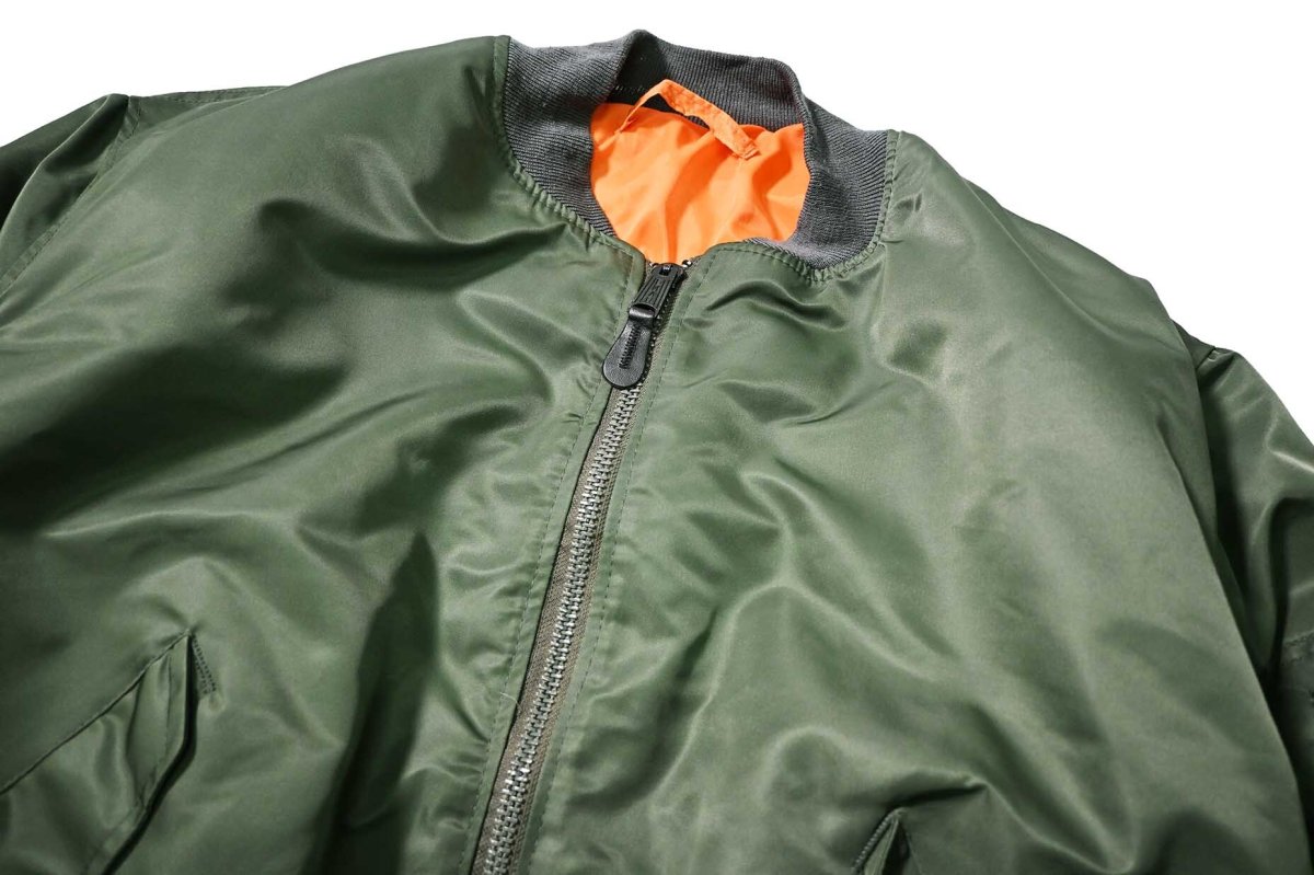 画像2: Used GREENBRIER MA-1 Flight Jacket Olive made in USA (2)