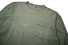 画像2: 90s Used patagonia L/S Pocket Tee made in USA (2)