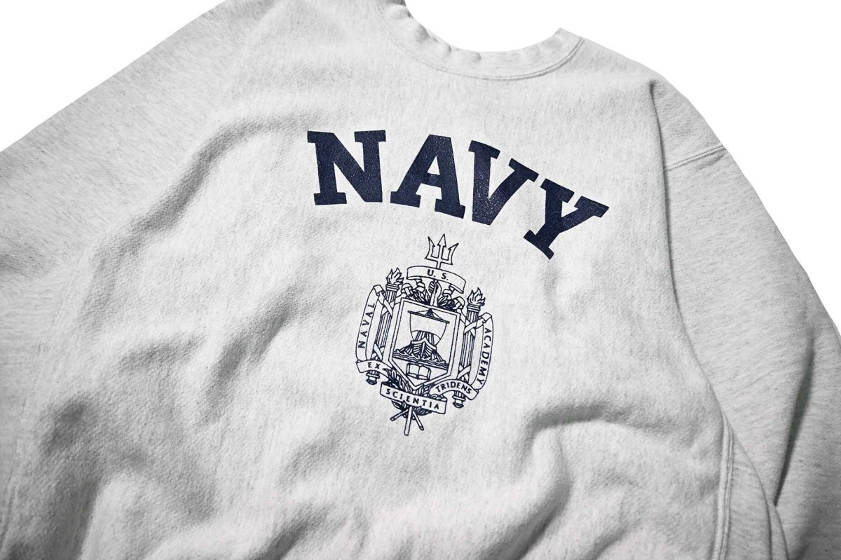 画像2: 90-00s Used USNA Sweat Shirt made in USA (2)