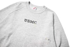 画像2: 80-90s Used USMC Raglan Sleeve Sweat Shirt made in USA (2)