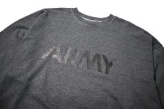 画像2: 00s Used Us Army Sweat Shirt Black Over Dye made in USA (2)