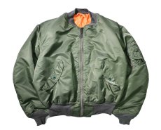 画像1: Used GREENBRIER MA-1 Flight Jacket Olive made in USA (1)