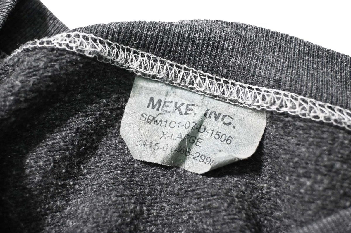 画像4: 00s Used Us Army Sweat Shirt Black Over Dye made in USA (4)