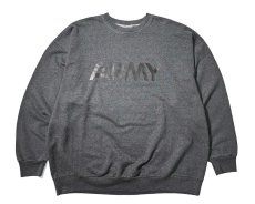画像1: 00s Used Us Army Sweat Shirt Black Over Dye made in USA (1)