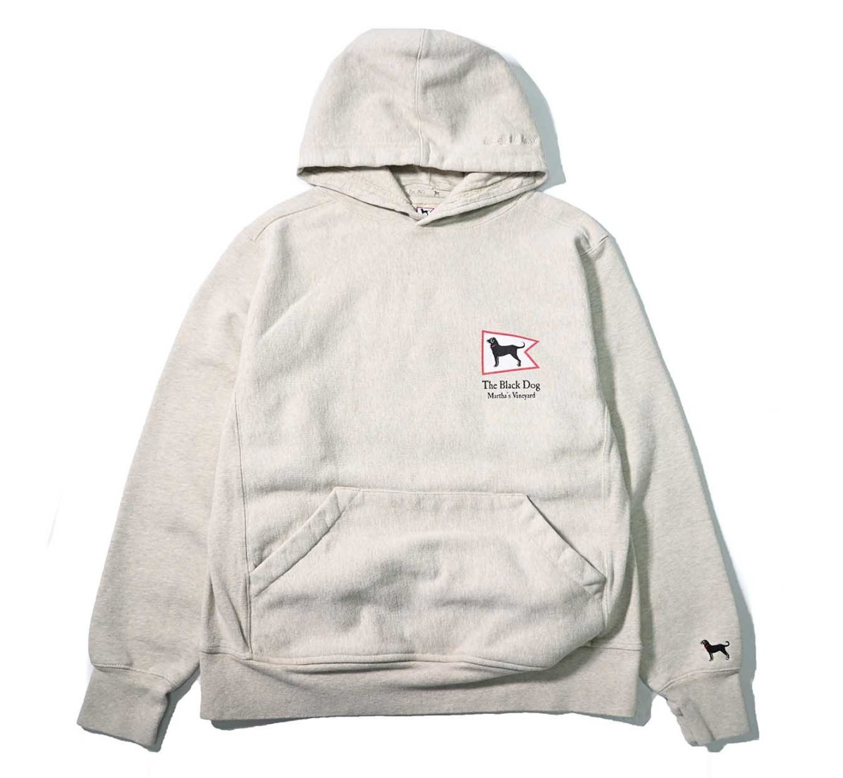 画像1: Used The Black Dog Sweat Hoodie Oatmeal (1)