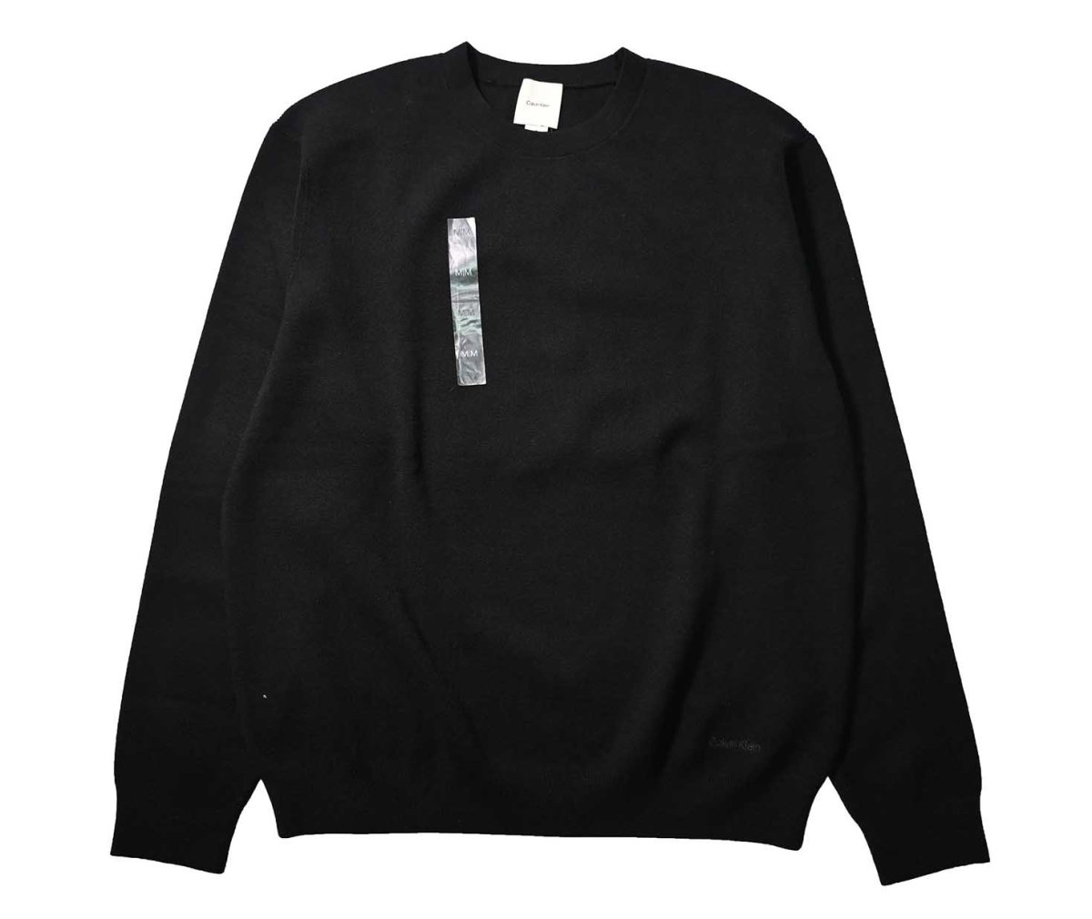 画像1: Calvin Klein Tech Knit Crew Neck Sweater Black カルバンクライン (1)