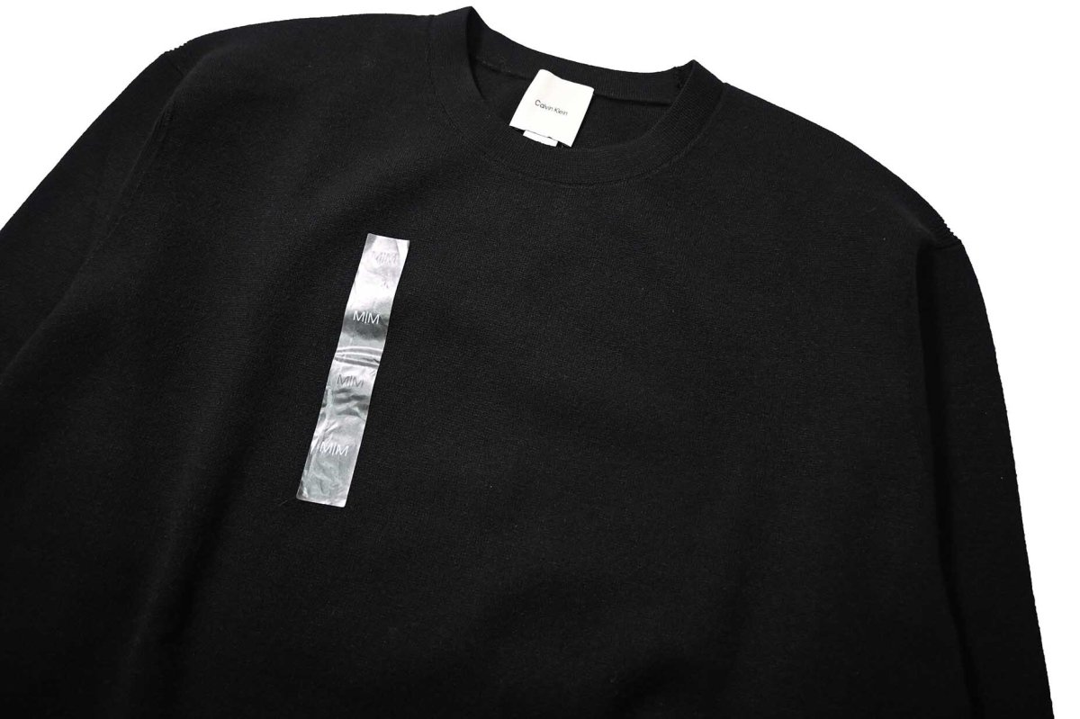 画像2: Calvin Klein Tech Knit Crew Neck Sweater Black カルバンクライン (2)
