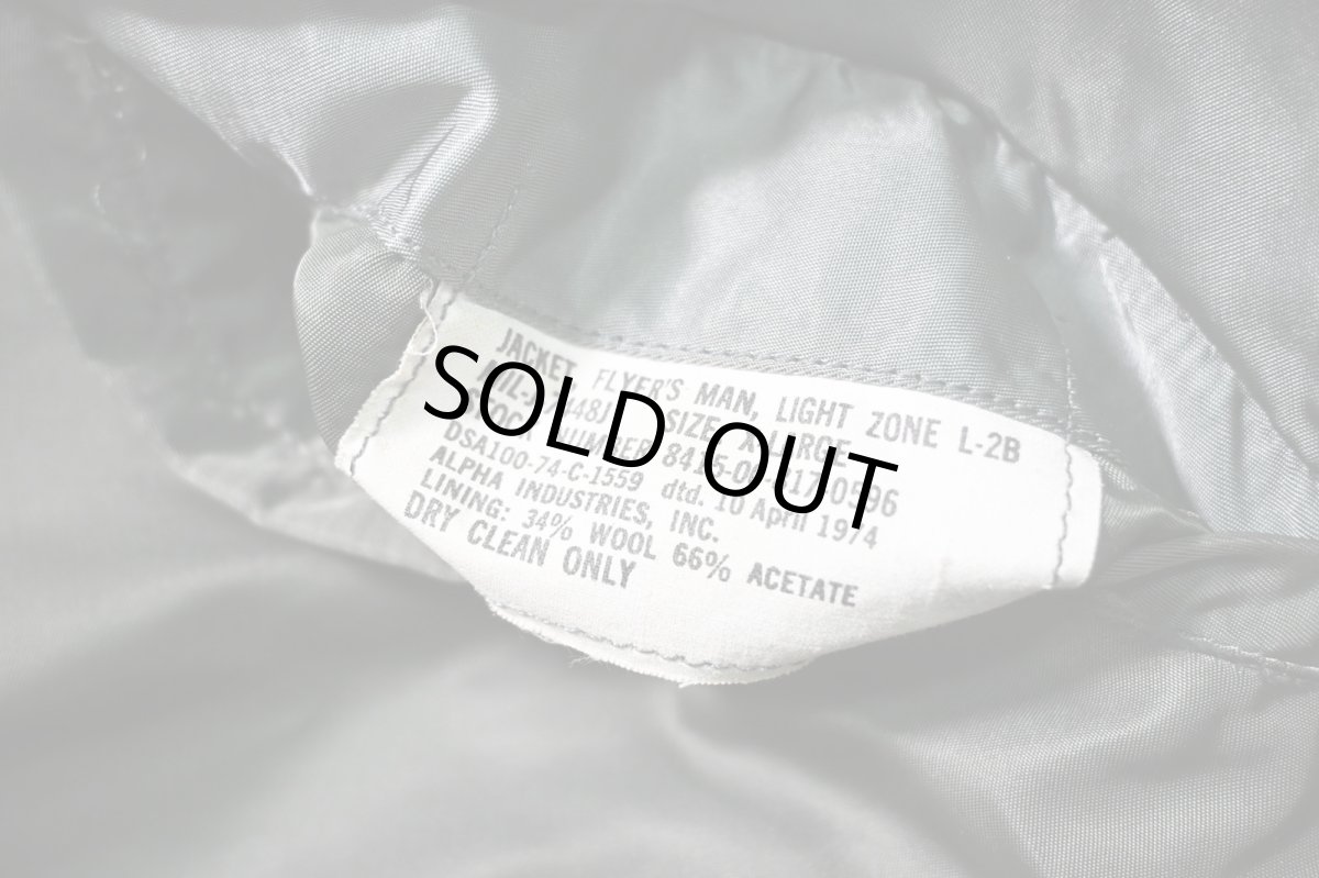 画像6: 70s Used Us Air Force Alpha Industries L2-B Flight Jacket Olive (6)