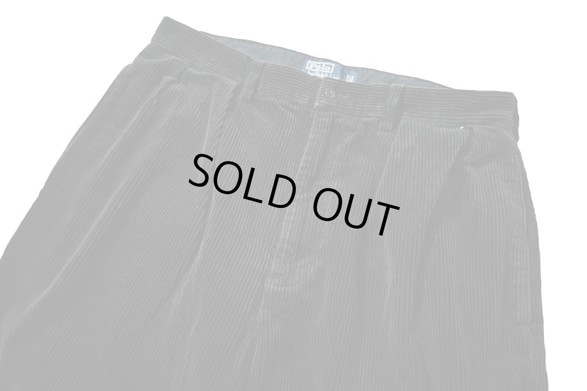 画像2: 90-00s Used Polo Ralph Lauren Corduroy Andrew Pants Black ラルフローレン (2)