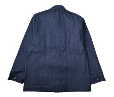 画像2: Prison Blues Denim Yard Coat Rigid Blue プリズンブルース (2)