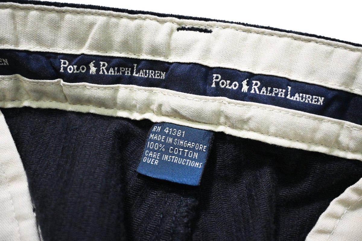 画像7: 90-00s Deadstock Polo Ralph Lauren Corduroy Andrew Pants Dark Navy ラルフローレン (7)