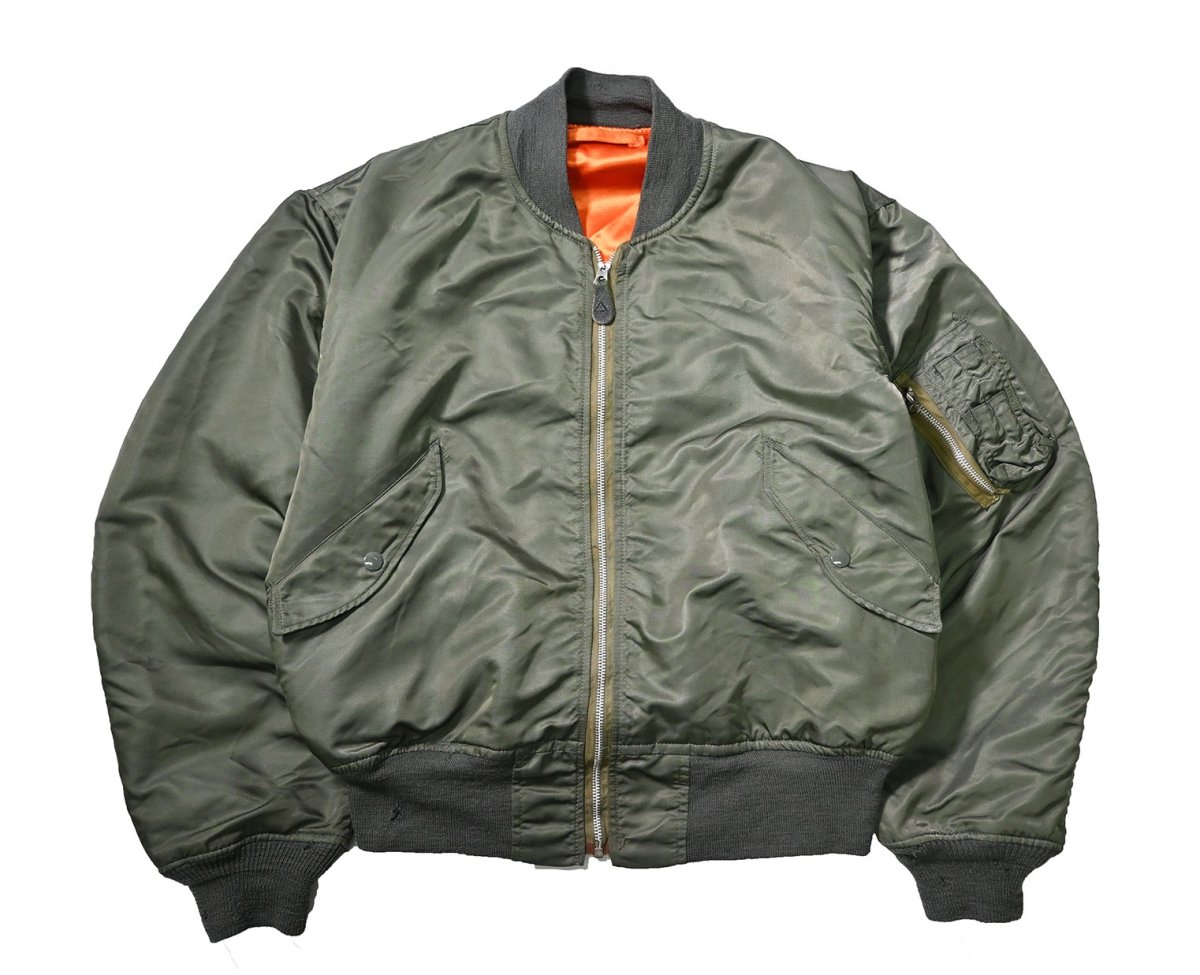 画像1: 70s Used Us Air Force Alpha Industries L2-B Flight Jacket Olive (1)