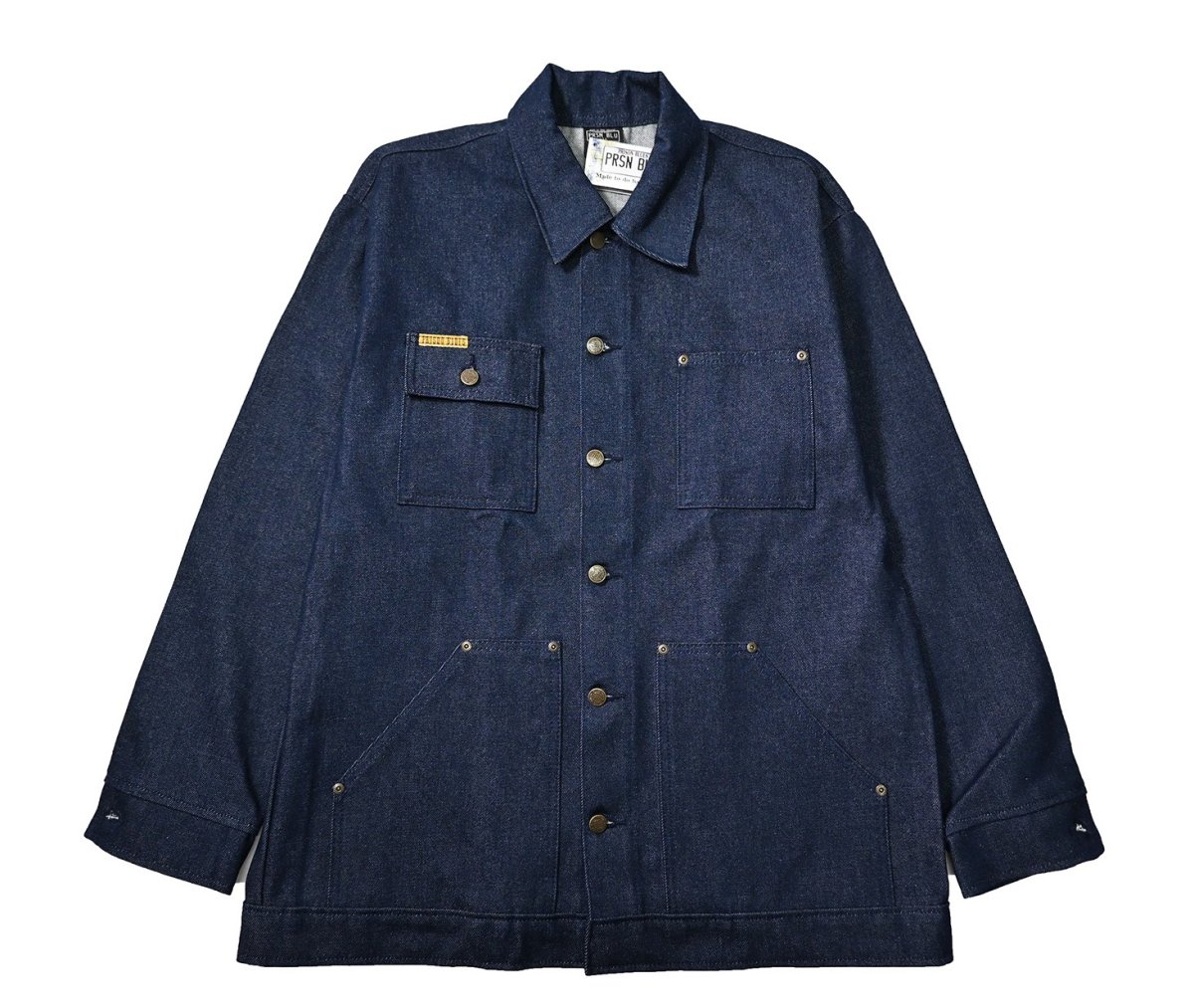 画像1: Prison Blues Denim Yard Coat Rigid Blue プリズンブルース (1)