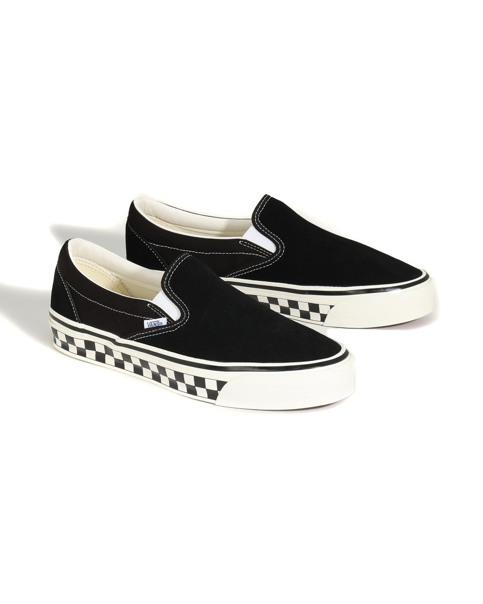 画像2: VANS PREMIUM LX Classic Slip-On 98 Chckrbrd Sidewall Black/Marshmallow バンズ　 (2)