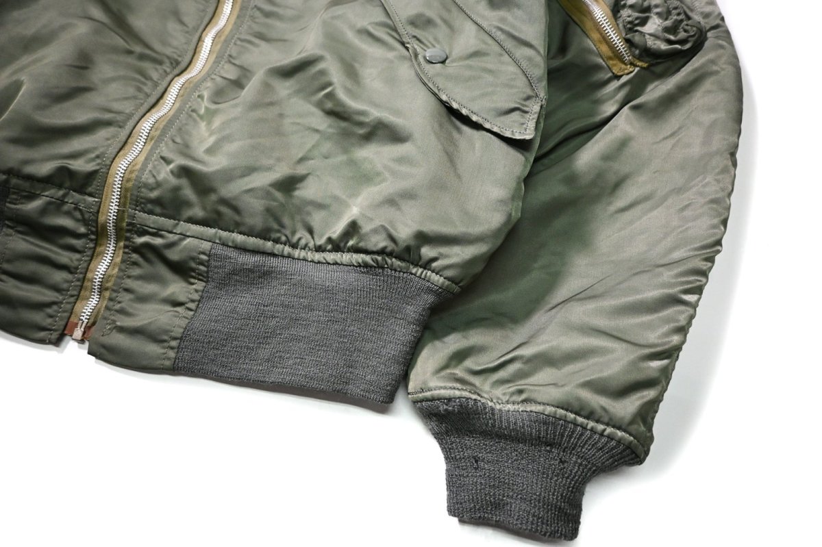 画像4: 70s Used Us Air Force Alpha Industries L2-B Flight Jacket Olive (4)