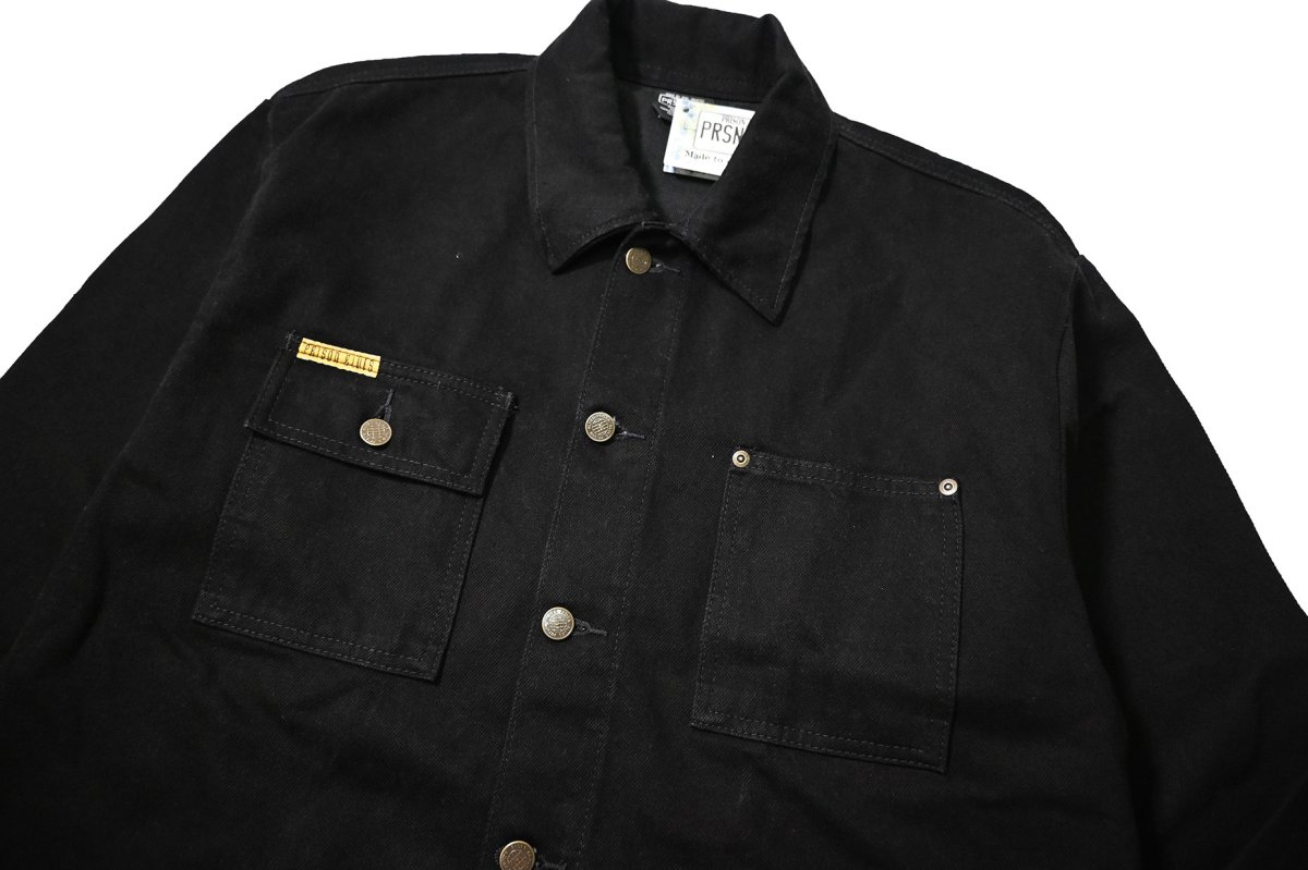画像3: Prison Blues Denim Yard Coat Rinsed Black プリズンブルース (3)