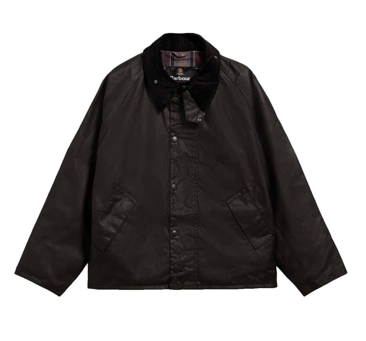 画像1: Barbour Transport Waxed Jacket Black バブアー (1)