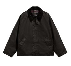 画像1: Barbour Transport Waxed Jacket Black バブアー (1)