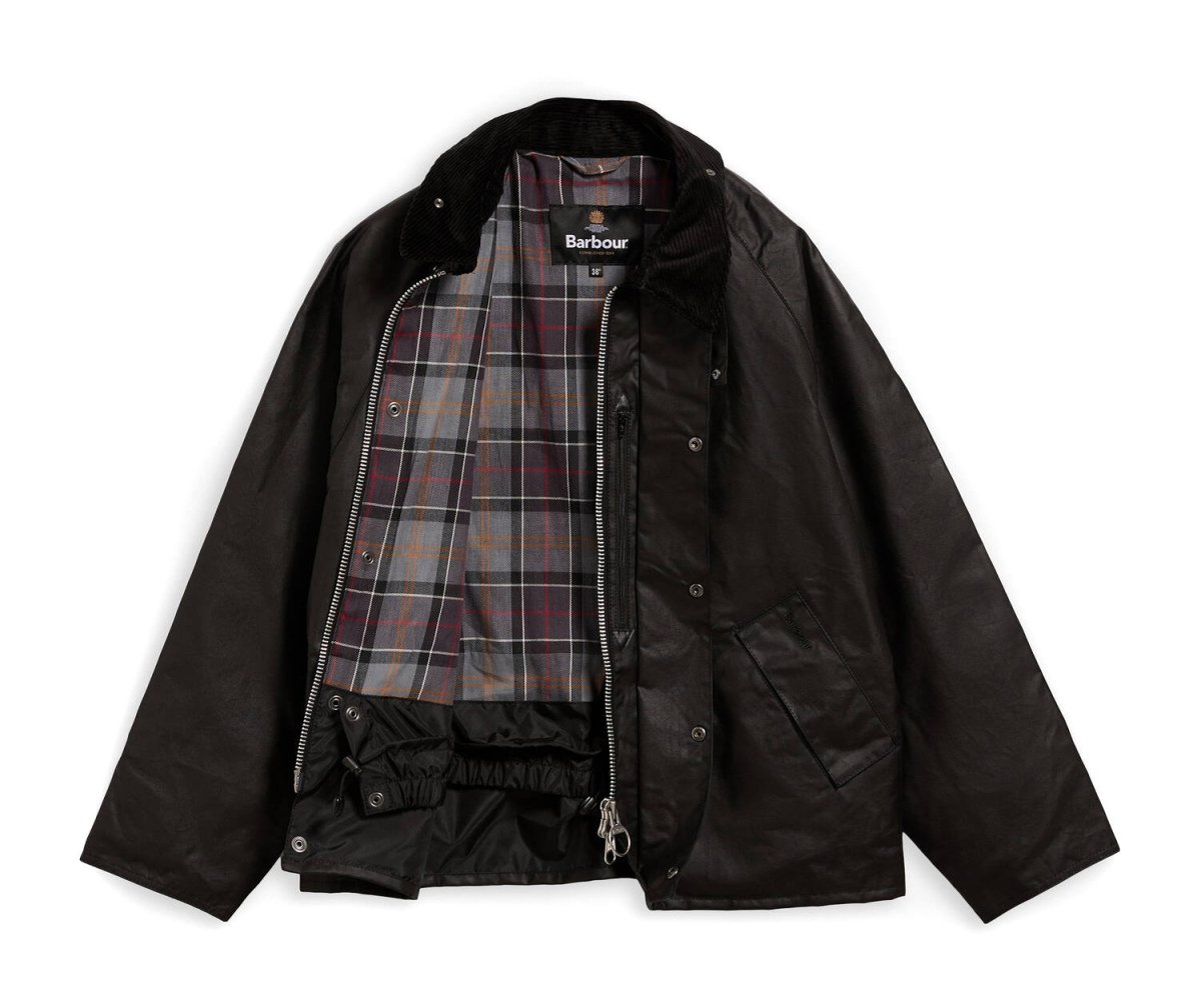 画像5: Barbour Transport Waxed Jacket Black バブアー (5)
