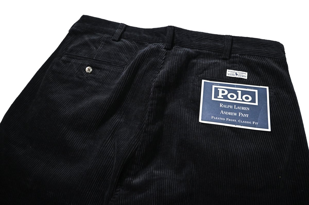 画像4: 90-00s Deadstock Polo Ralph Lauren Corduroy Andrew Pants Dark Navy ラルフローレン (4)